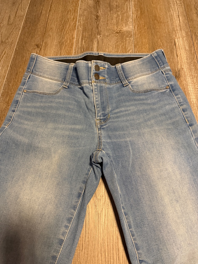 Nine West Light Blue Slim Straight Jeans With Double Button Waist
